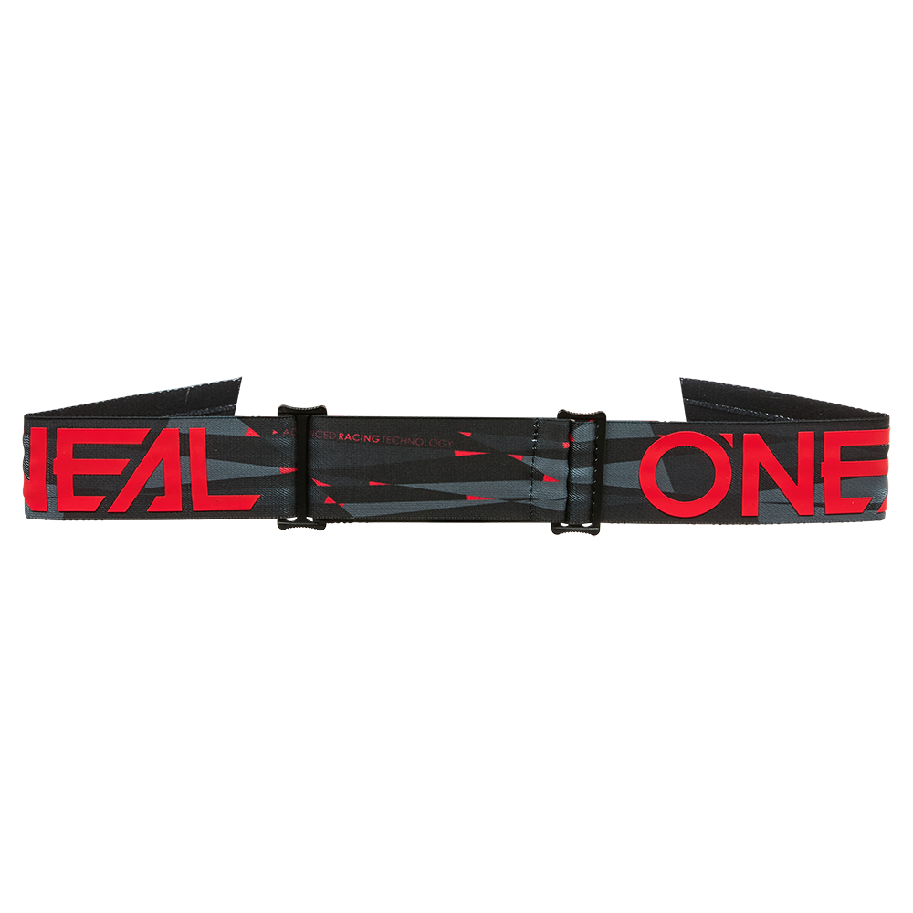 Maska O'NEAL B-33 ICTUS Czarna/Czerwona Ekran Szary