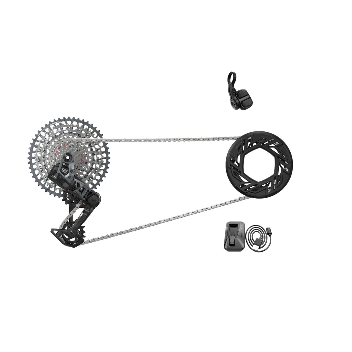 SRAM GX EAGLE E-MTB 104BCD AXS T-Type 36 DTS Clip-on 10/52 Groupset