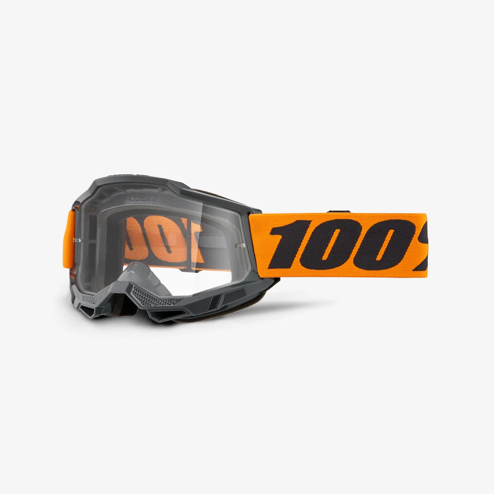 100% ACCURI 2 Grey/Orange Clear Screen Mask