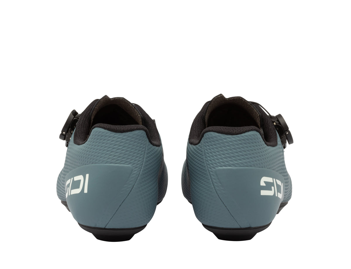 Sidi Fast 3 road shoes storm grey and ice white, rear view of the heel counter