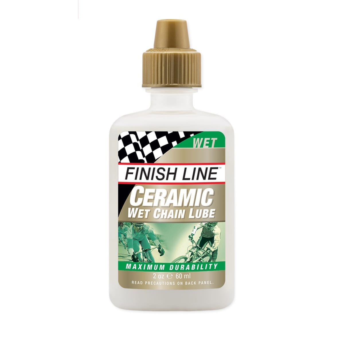 FINISH LINE CERAMIC WET LUBE Ceramic Chain Lubricant in Drip Bottle - All Conditions (60 ml)