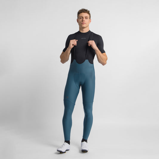 Długie Spodnie Rowerowe na Szelkach SPORTFUL PULSE Niebieskie