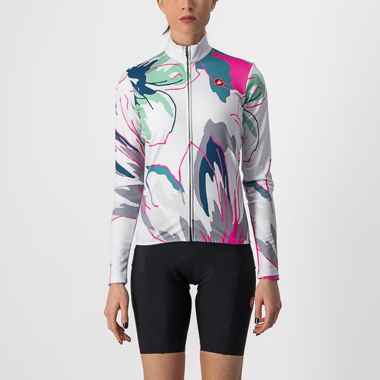 Maillot CASTELLI UNLIMITED THERMAL Dames Lange Mouwen Grijs/Blauw
