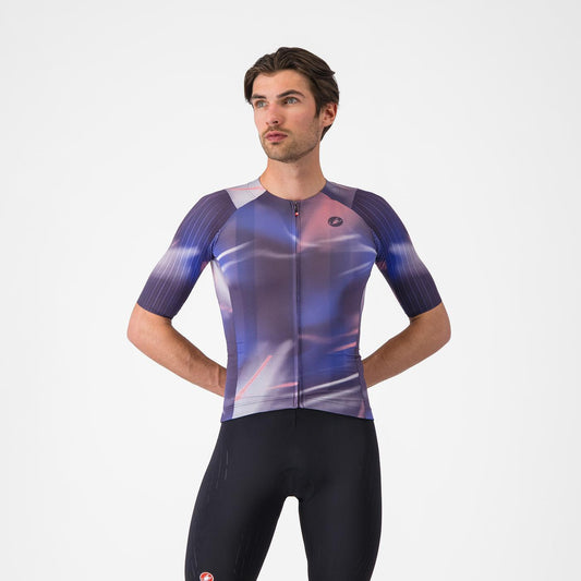 Shirt CASTELLI AERO RACE 8S Korte Mouwen Violet