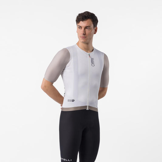 Maillot CASTELLI CORRETTO Korte Mouwen Ivoor/Clay