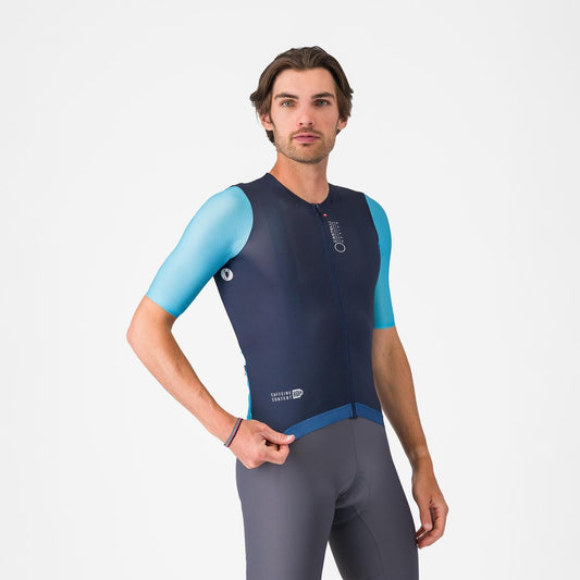 Shirt CASTELLI CORRETTO Korte Mouwen Blauw