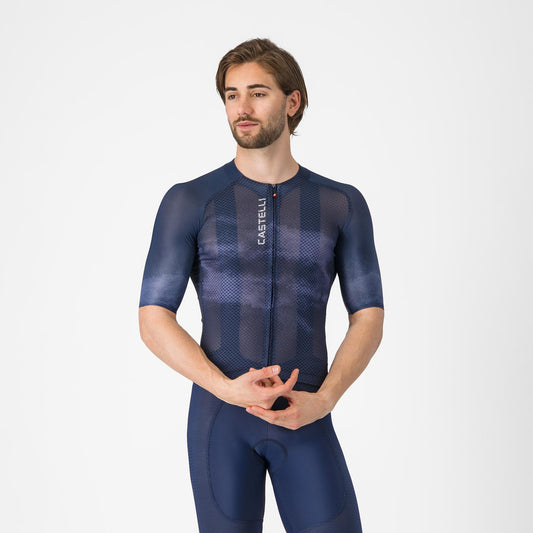 CASTELLI CLIMBER'S A/C wielershirt Korte Mouwen Marineblauw
