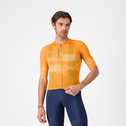 Shirt CASTELLI CLIMBER'S A/C Korte Mouwen Oranje