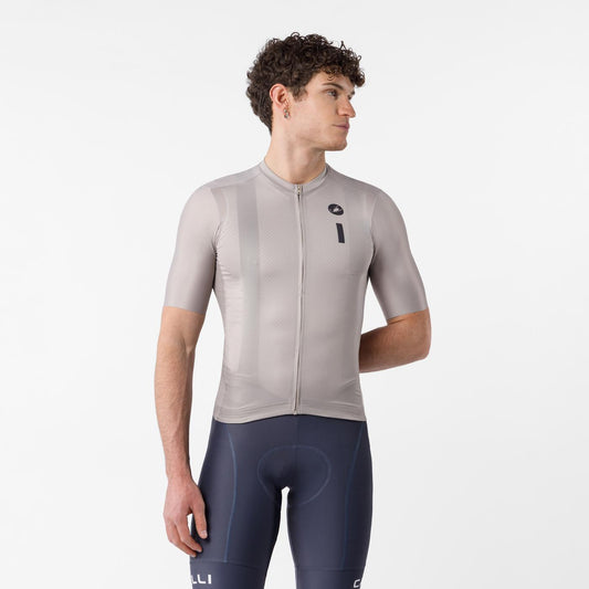 CASTELLI DRITTONE LOGO Wielershirt Korte Mouwen Clay