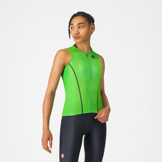 Shirt CASTELLI ANIMA FLOW Dames Zonder Mouwen Groen