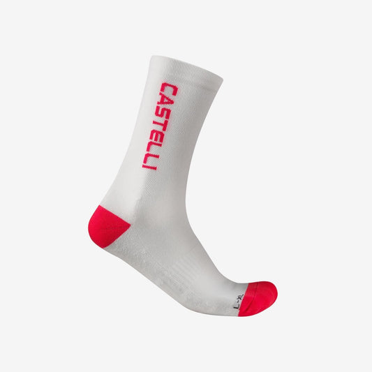 Sokker CASTELLI SEETSPOT 20 THERMAL Elfenben/Rød