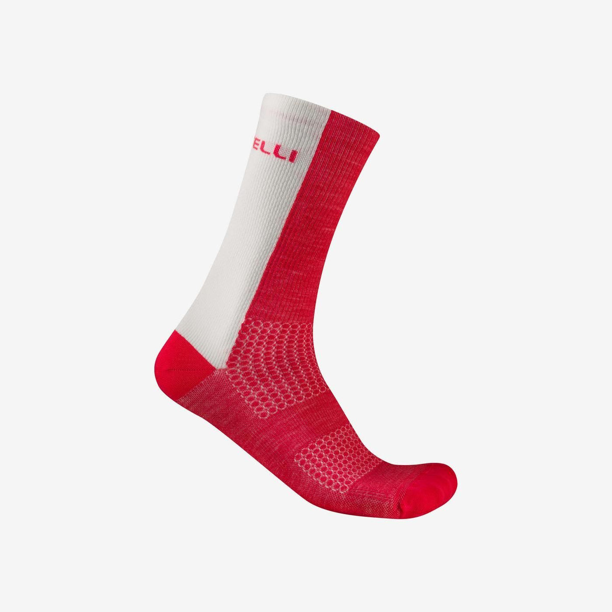 CASTELLI LOGO 18 MERINO Socks Red/White