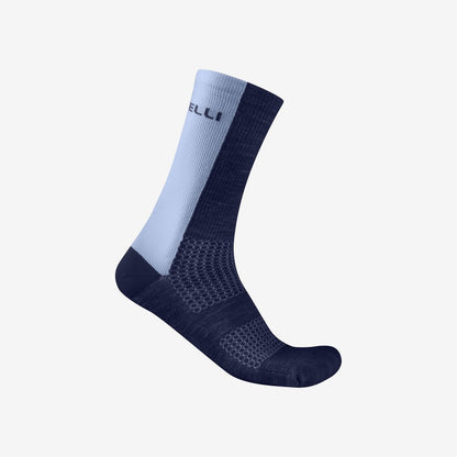 Nogavice CASTELLI LOGO 18 MERINO Modra