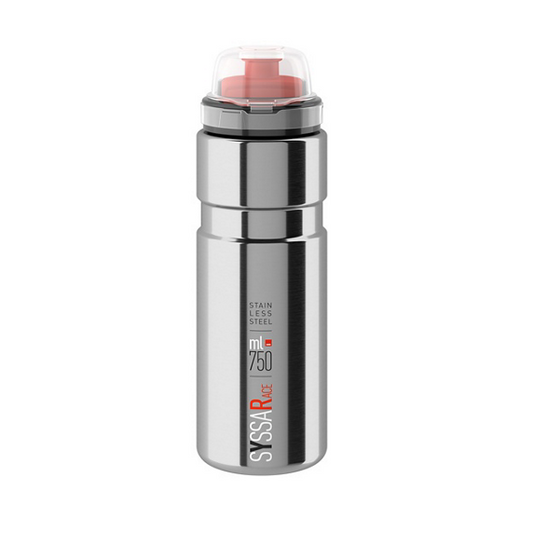 ELITE SYSSA RACE Steel Bottle Brilliant Silver