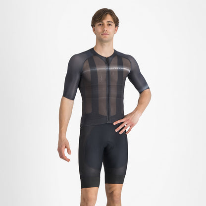 Krátký cyklistický kraťas s laclem CASTELLI A/C Černý