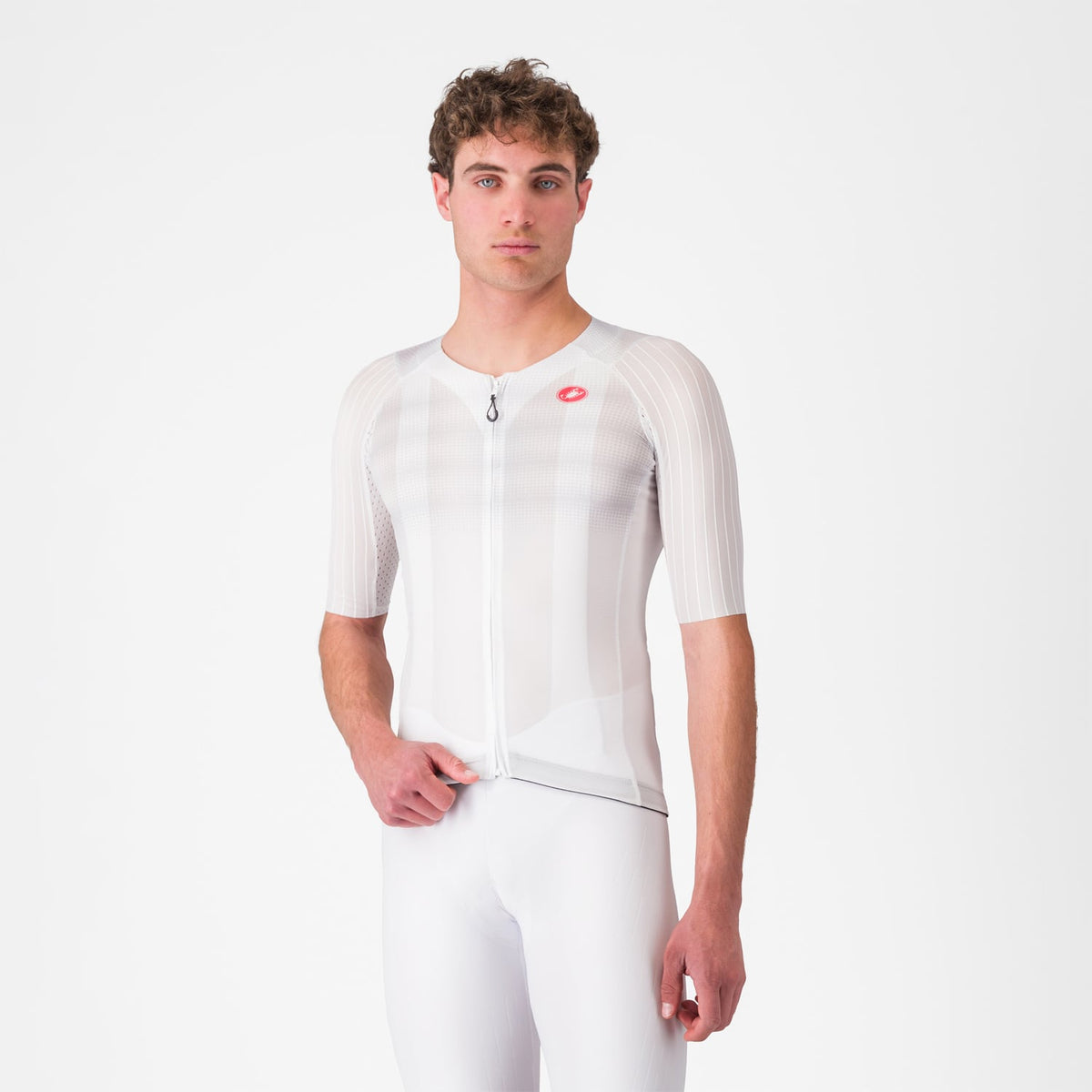 Tröja CASTELLI AERO RACE 8S Korta Ärmar Vit
