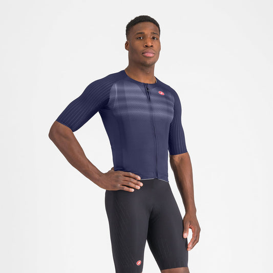 Tricou de ciclism CASTELLI AERO RACE 8S cu mânecă scurtă, bleumarin
