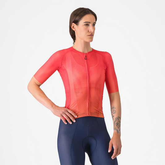 Shirt CASTELLI CLIMBER'S A/C Dames Korte Mouwen Hibiscus
