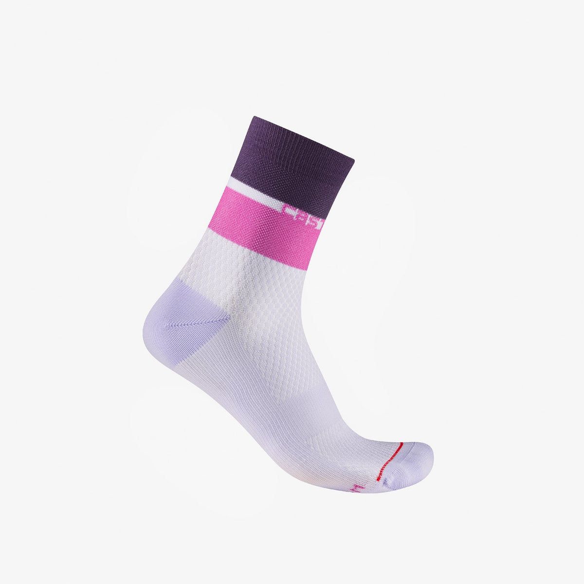 Sokken CASTELLI ELEGANTE 12 Dames Wit/Paars