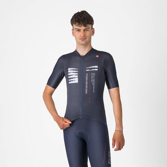 CASTELLI ESPRESSO R--A/D Short Sleeve Blue Jersey