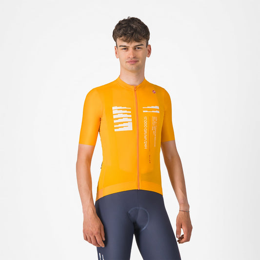 Shirt CASTELLI ESPRESSO R--A/D Korte Mouwen Oranje