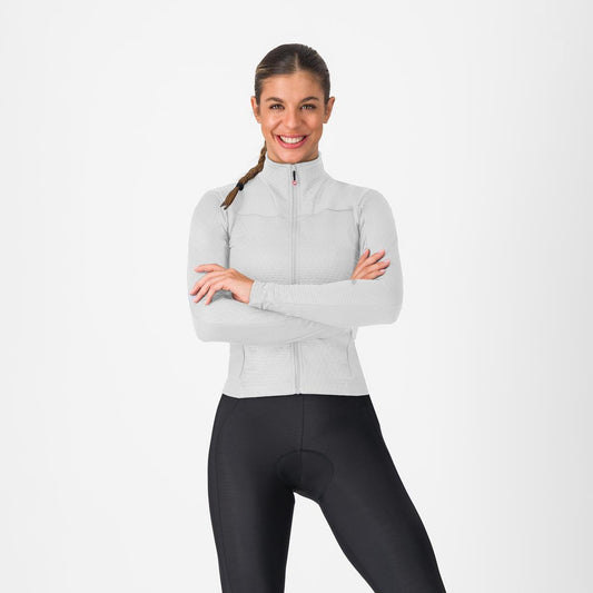 CASTELLI SFIDA 3 Damesfietsshirt Lange Mouwen Grijs