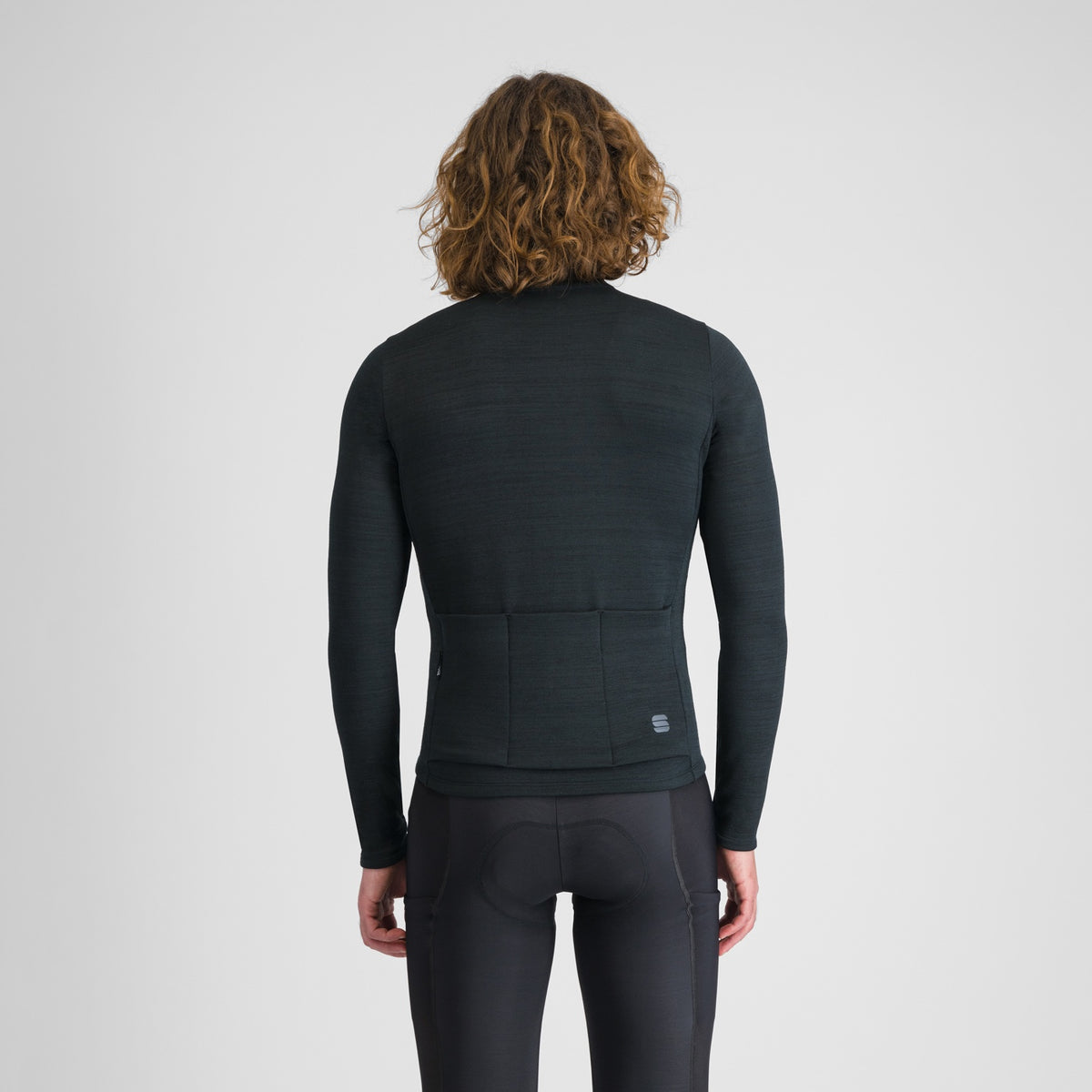 Sort SPORTFUL SUPERGIARA WOOL langærmet cykeltrøje