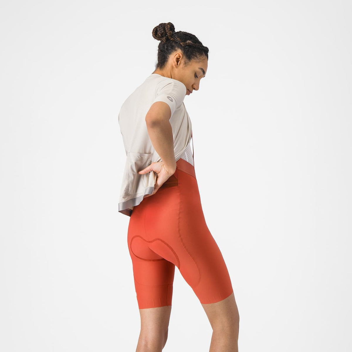 CASTELLI ESPRESSO 2 W DT Women's Short Bib Shorts Paprika