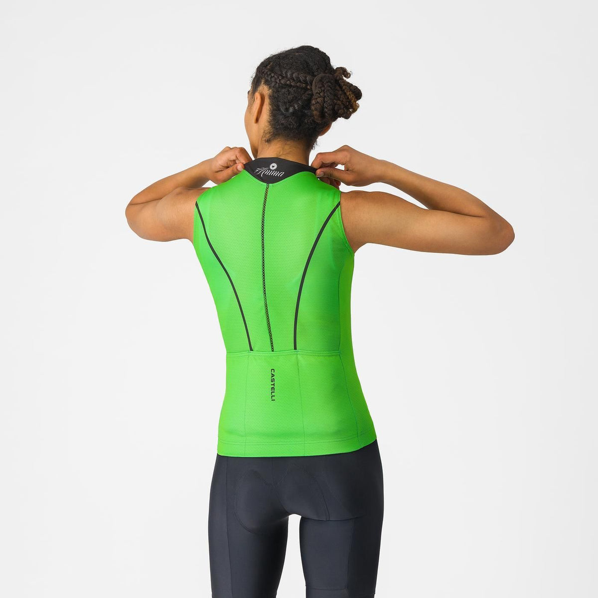CASTELLI ANIMA FLOW Naisten hihaton jersey Vihreä