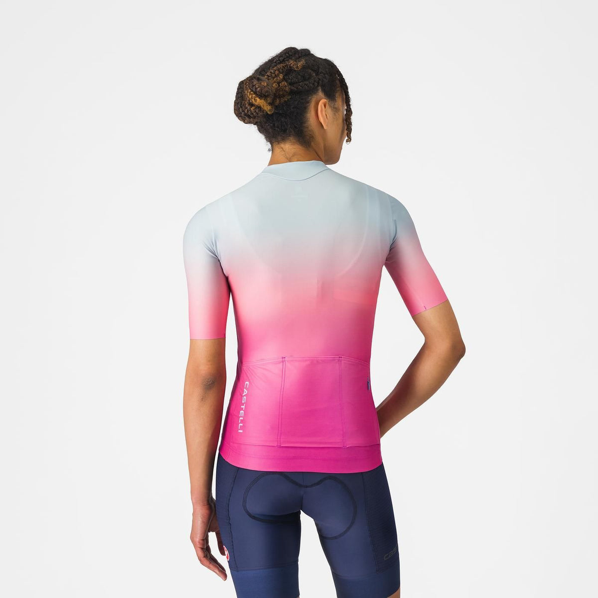 Shirt CASTELLI UPF Dames Korte Mouwen Roze