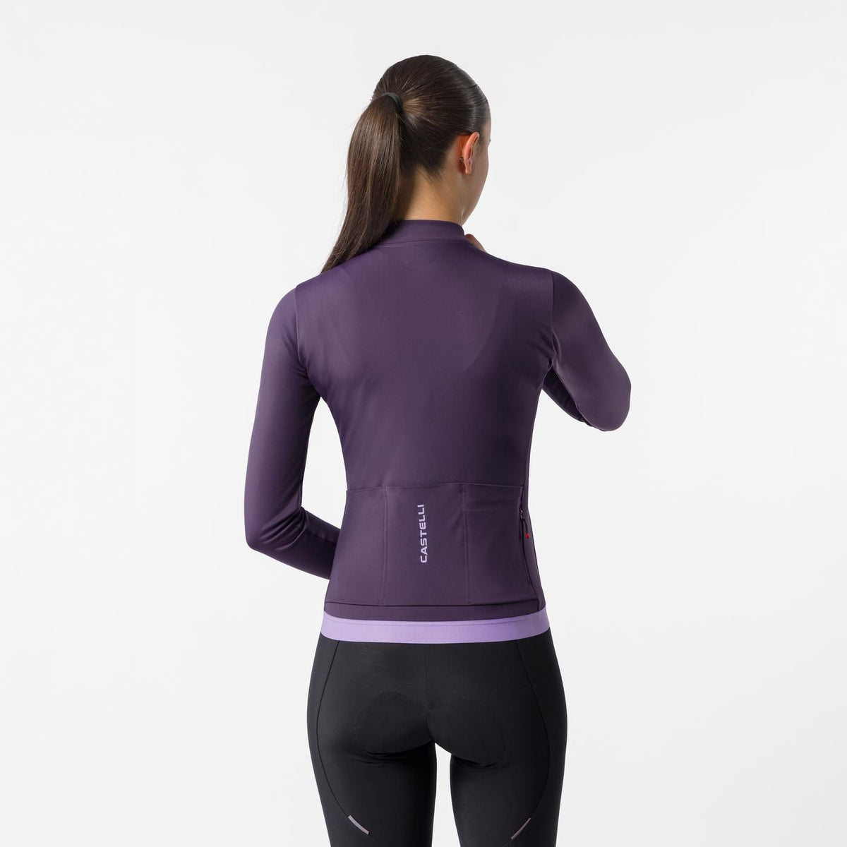 CASTELLI ESPRESSO THERMAL 2 langærmet cykeltrøje til kvinder i lilla