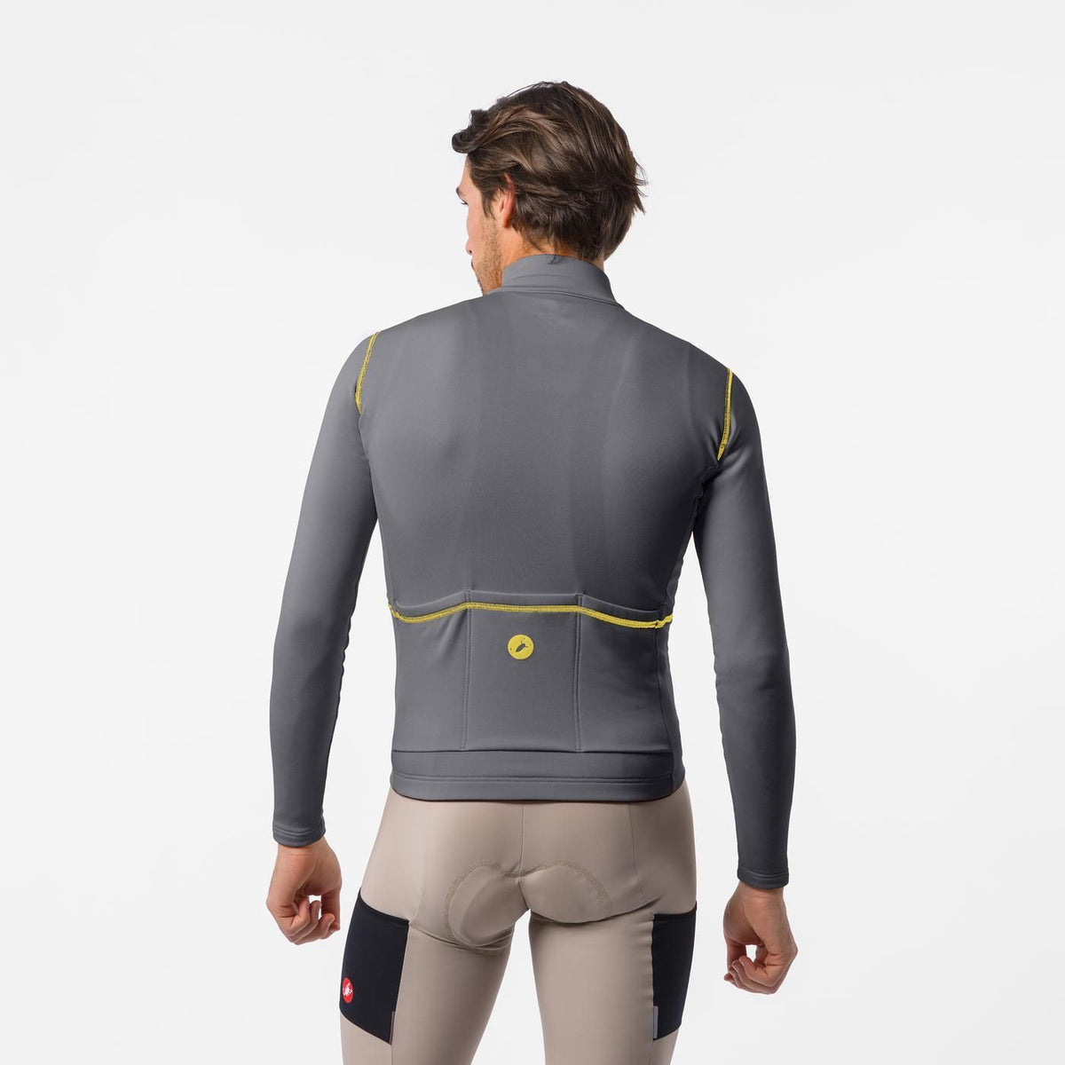 CASTELLI UNLIMITED TRAIL 2 langærmet cykeltrøje grå/mango mojito