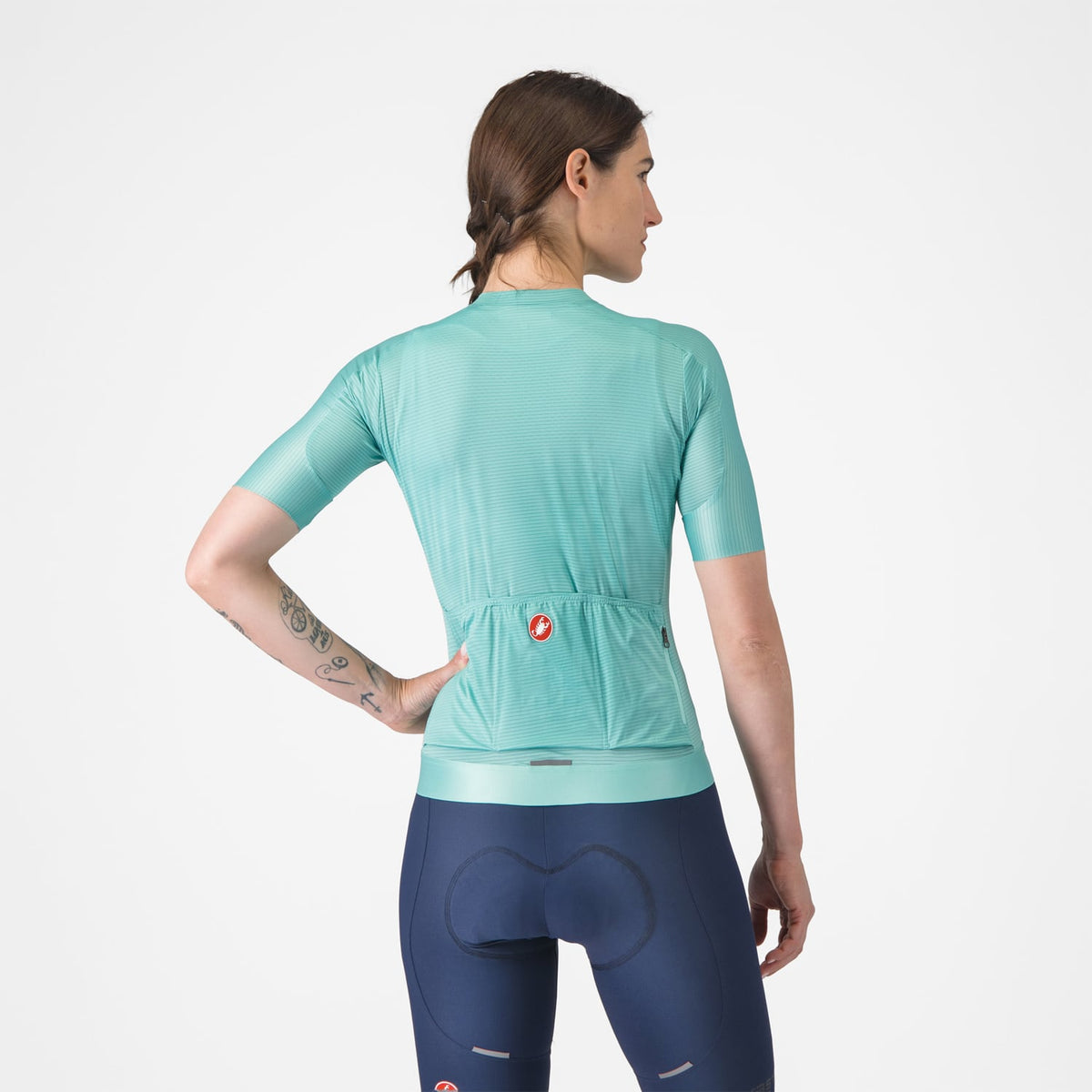 Shirt CASTELLI ESPRESSO Dames Korte Mouwen Turquoise