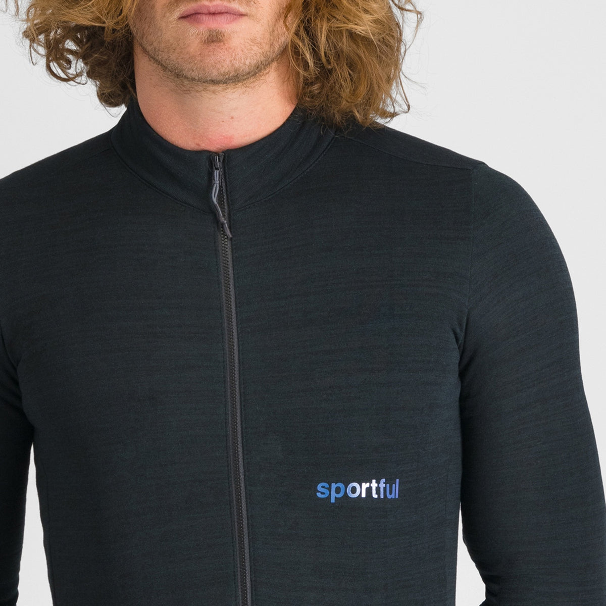 Sort SPORTFUL SUPERGIARA WOOL langærmet cykeltrøje