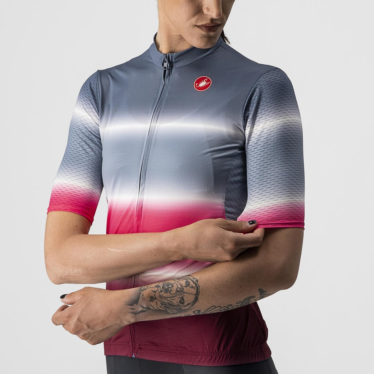 CASTELLI DOLCE Women's Short Sleeve Jersey Blue/Burgundy