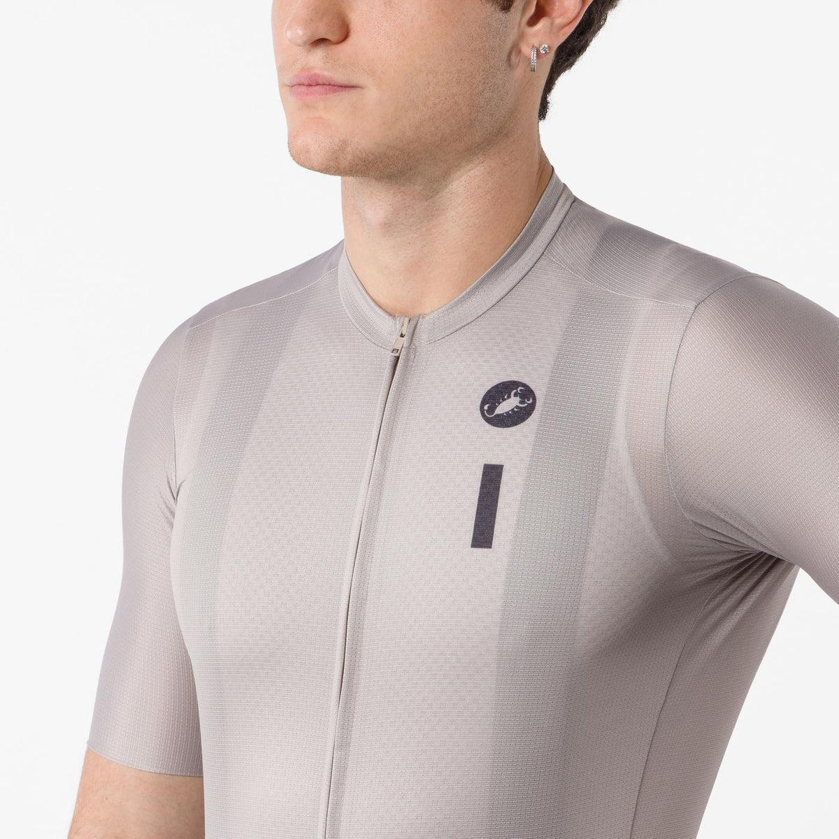 Μπλουζάκι CASTELLI DRITTONE LOGO Κοντά Μανίκια Clay