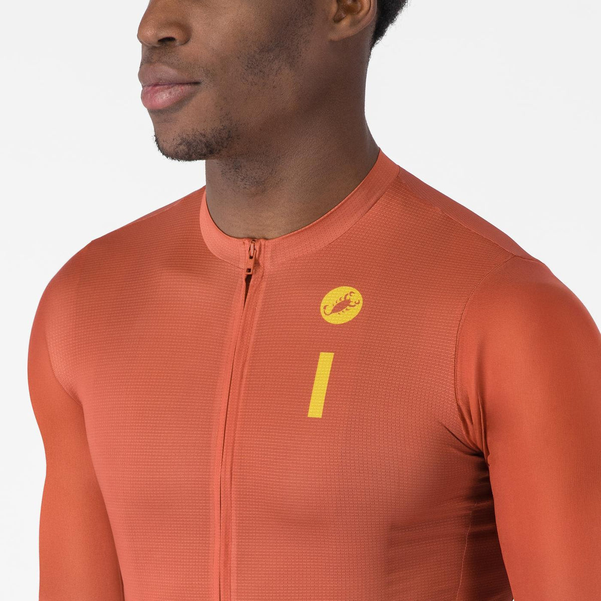 CASTELLI DRITTONE LOGO Lyhythihainen pyöräilypaita Paprika