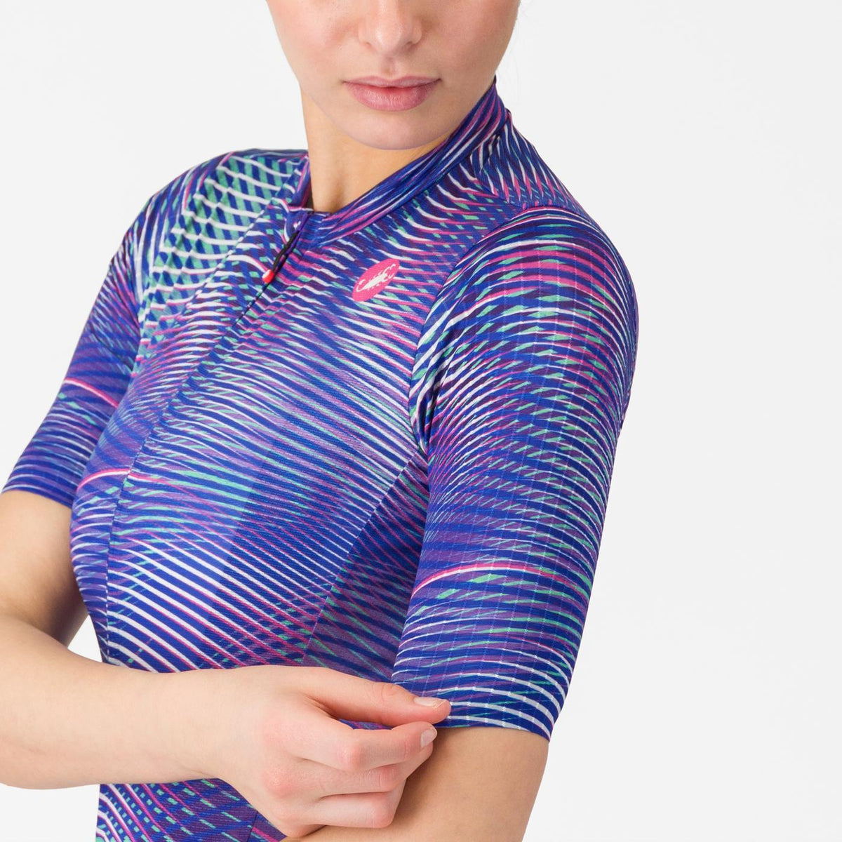 Trøje CASTELLI COSMIC VORTEX Dame Korte Ærmer Violet