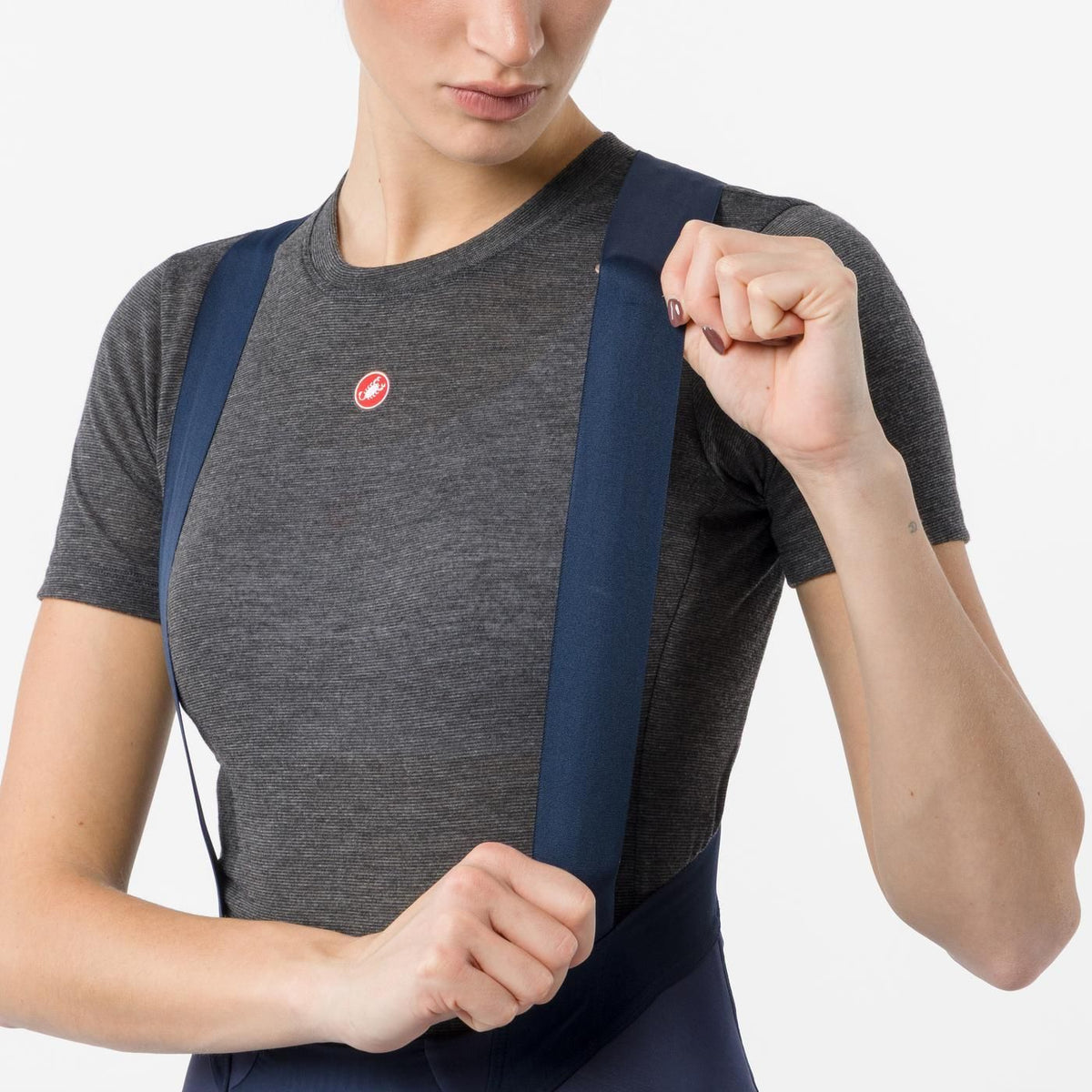 Lange Fietsbroek met Bretels CASTELLI ESPRESSO 2 DT Dames Blauw