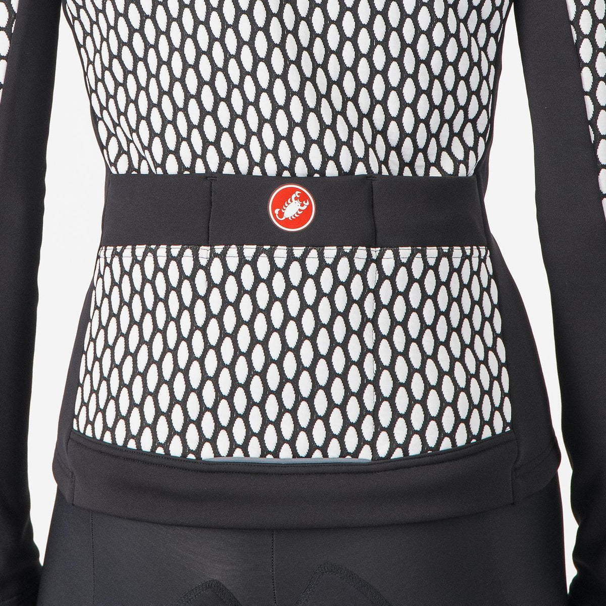 Maillot CASTELLI SFIDA 2 Dam Långärmat Svart/Vit