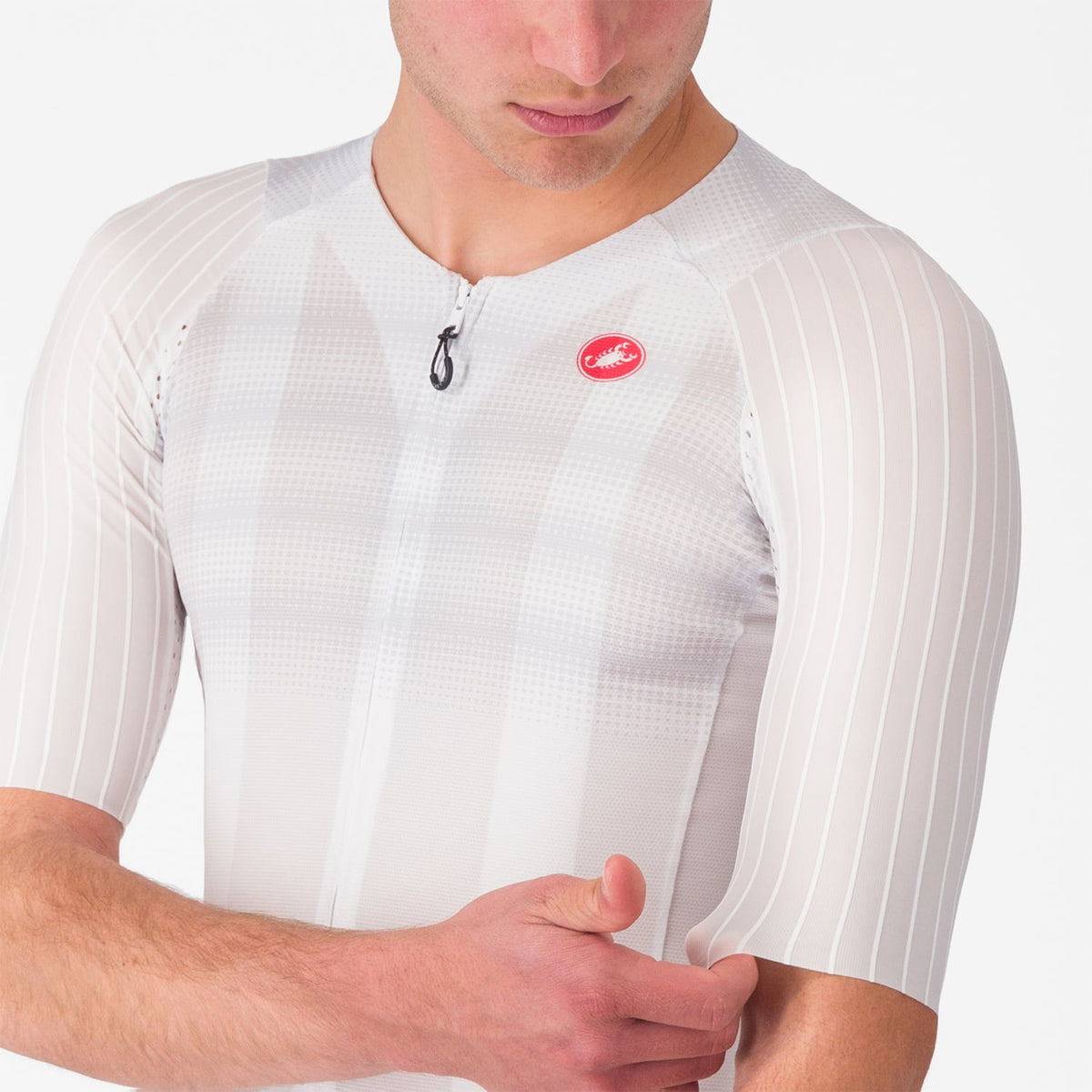 Tröja CASTELLI AERO RACE 8S Korta Ärmar Vit