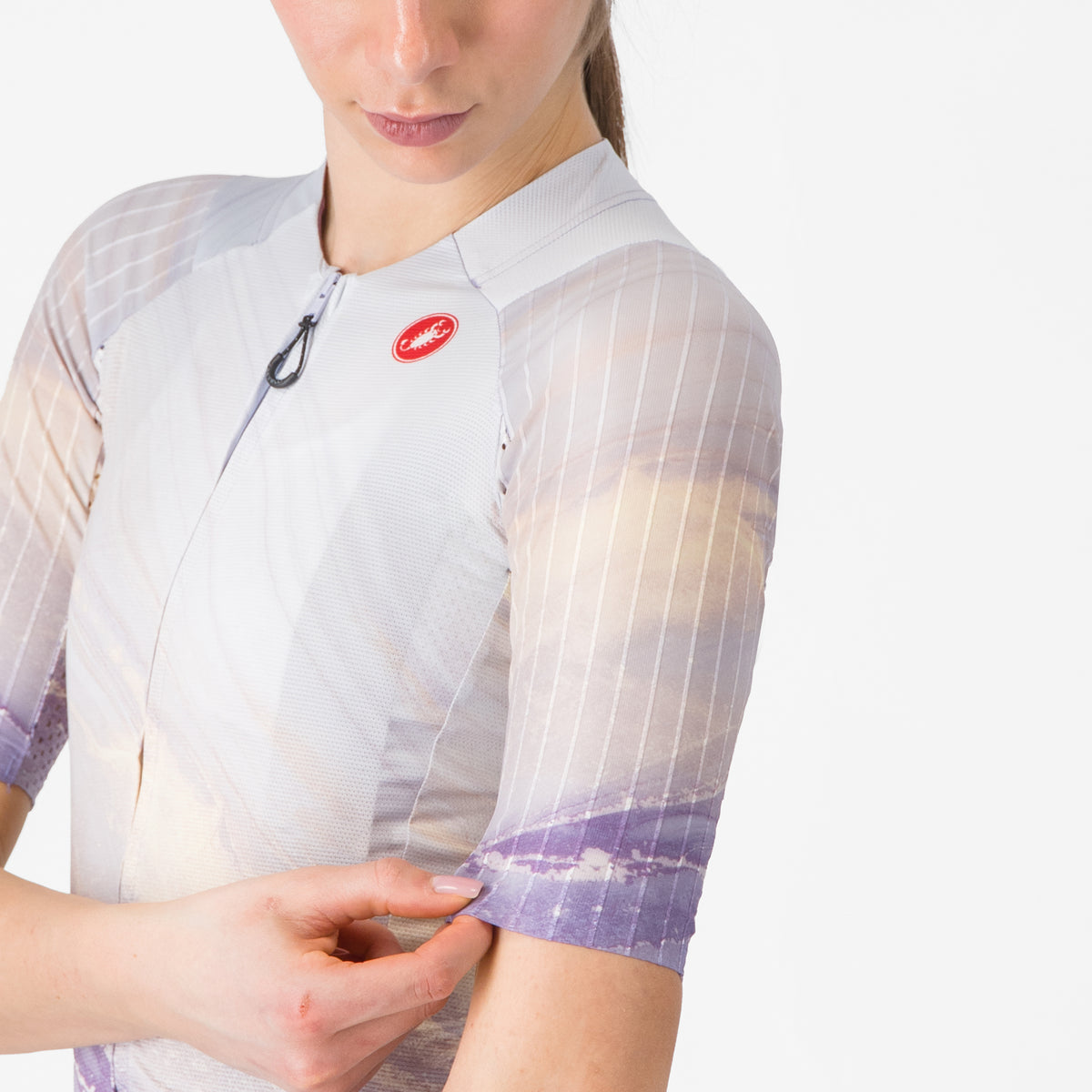 Tröja CASTELLI AERO PRO 8S Dam Korta Ärmar Flerfärgad