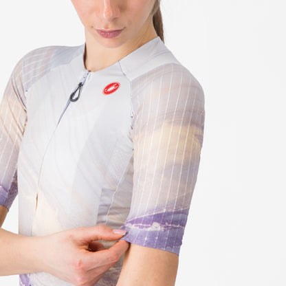 Tröja CASTELLI AERO PRO 8S Dam Korta Ärmar Flerfärgad