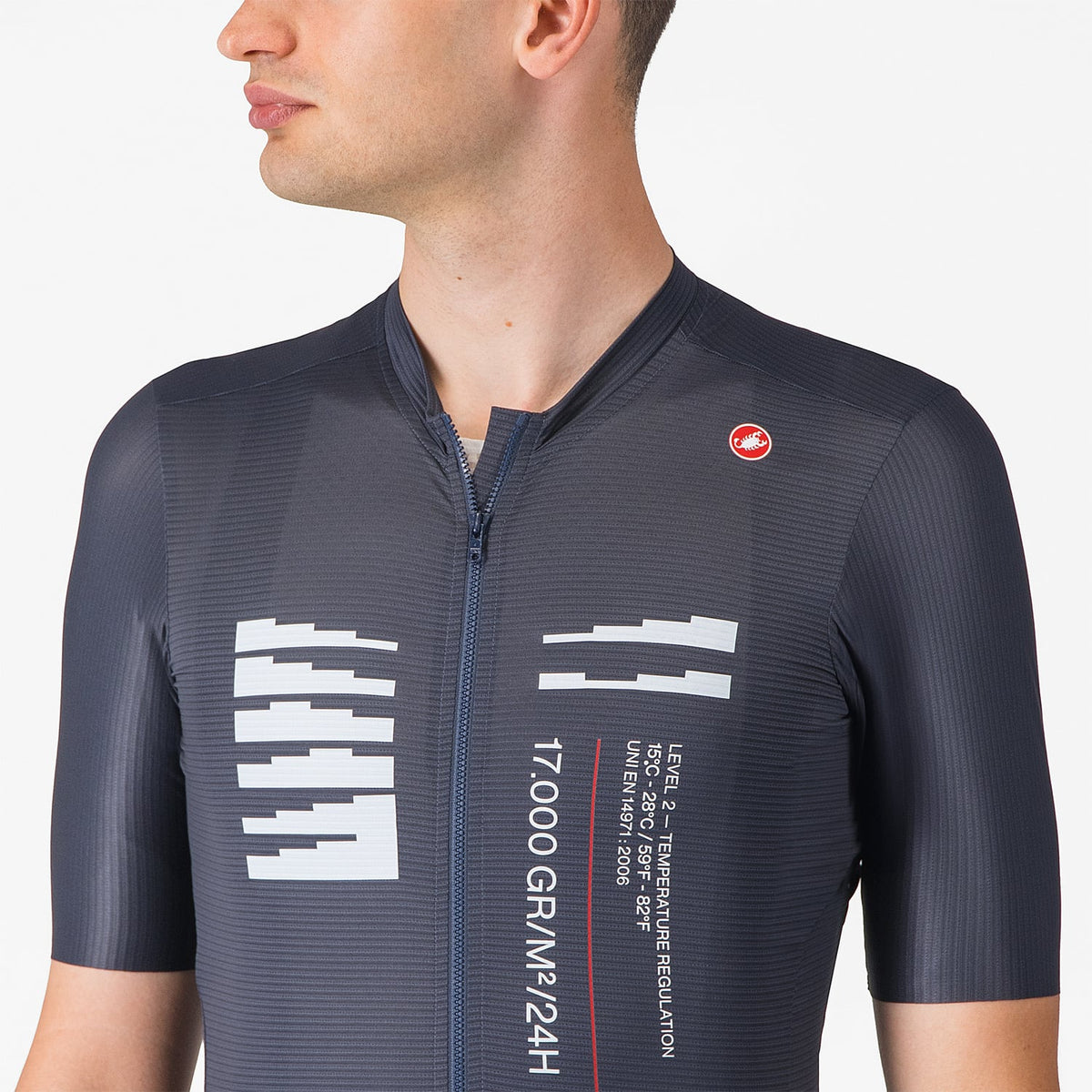 CASTELLI ESPRESSO R--A/D cykeltrøje korte ærmer blå