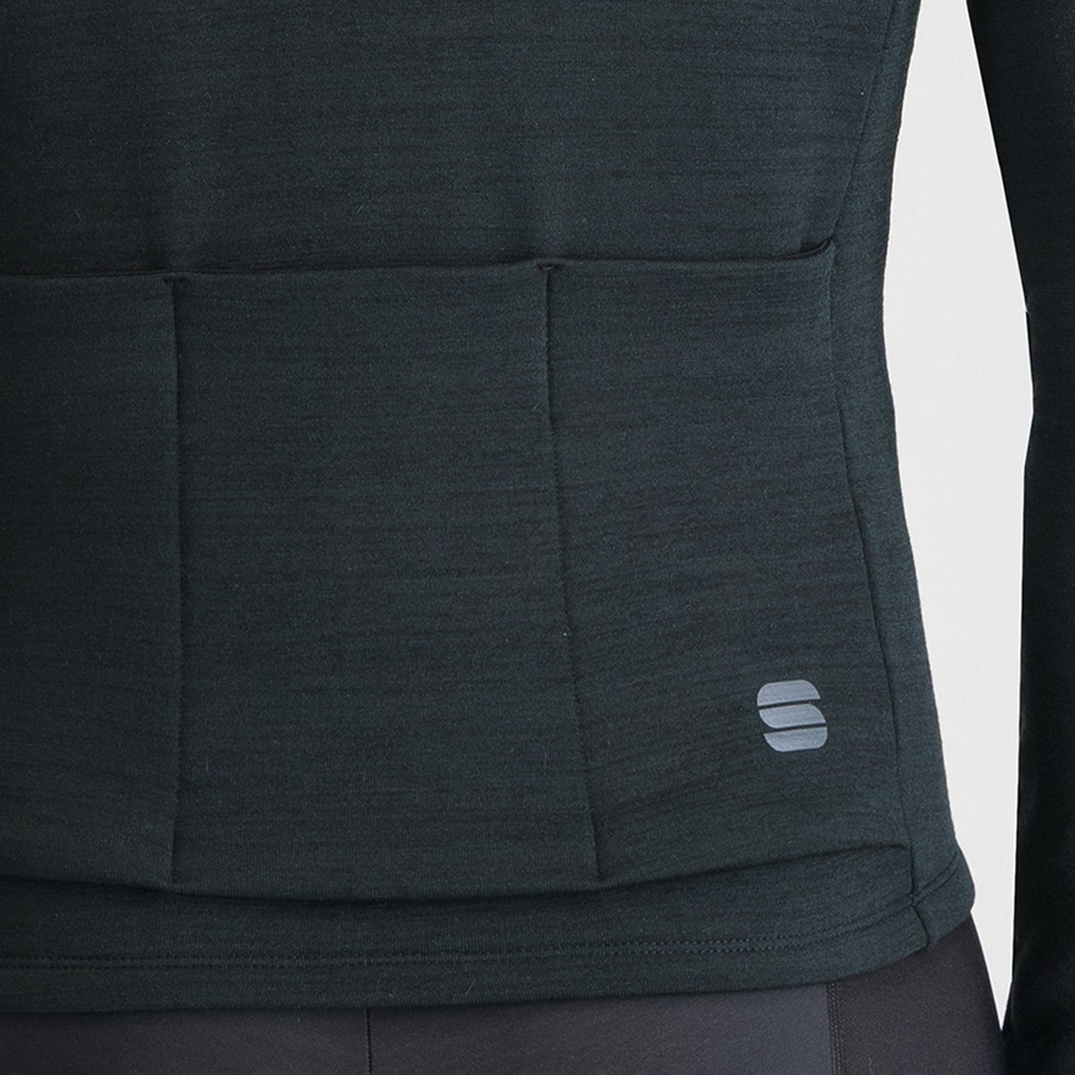 Sort SPORTFUL SUPERGIARA WOOL langærmet cykeltrøje