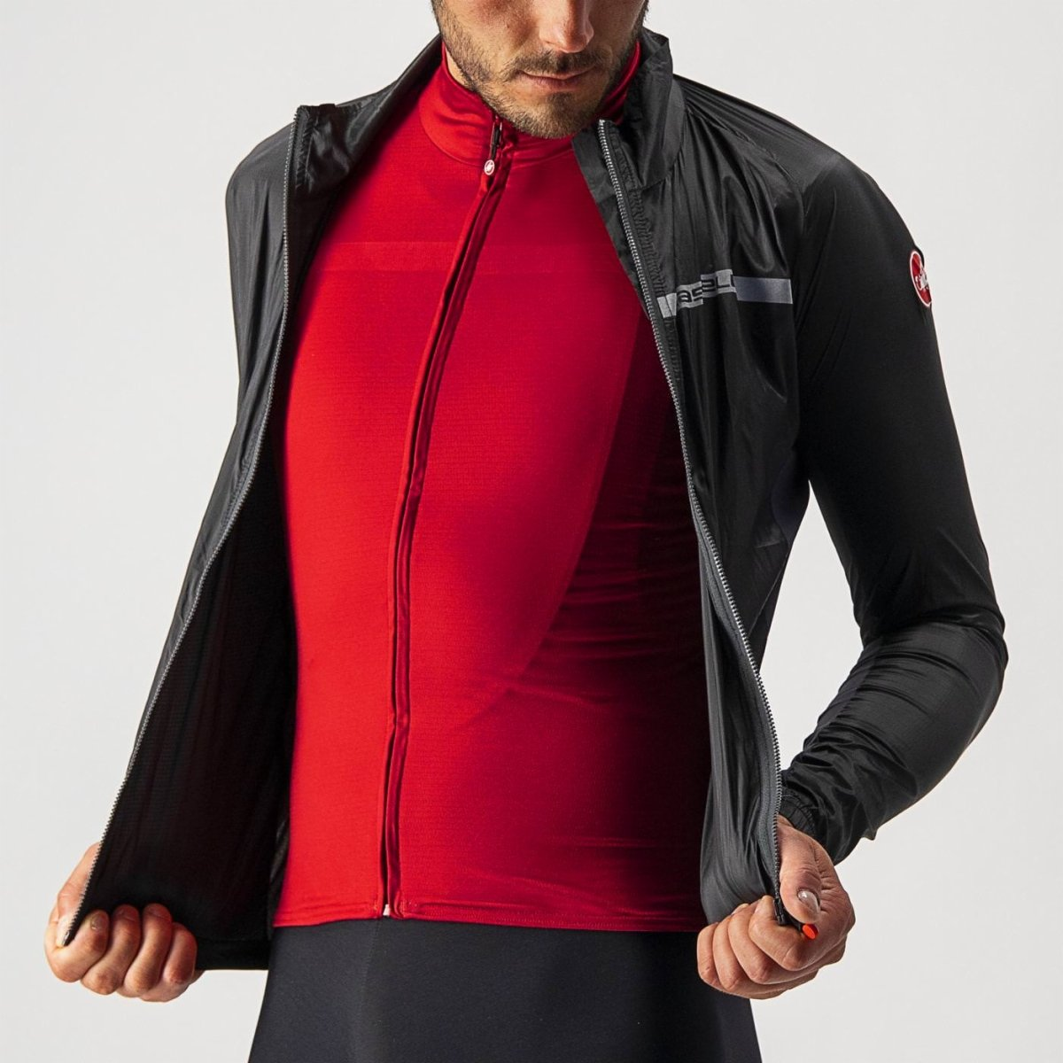 Μπουφάν CASTELLI SQUADRA STRETCH Μαύρο/Γκρι