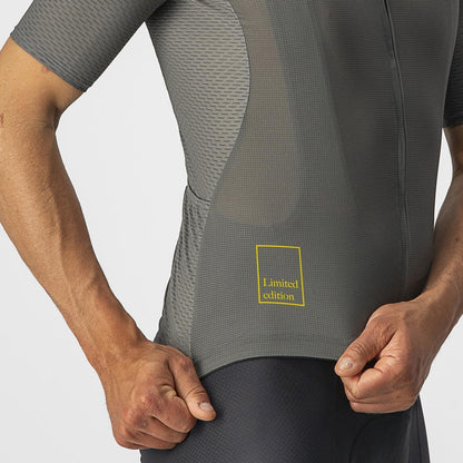 Maillot CASTELLI BREATHE ATTACK Manches Courtes Gris/Vert