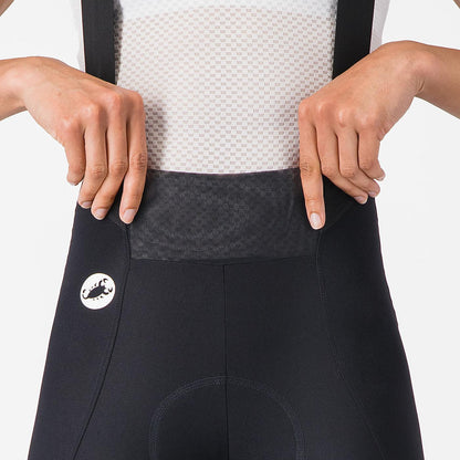 Damskie spodenki na szelkach CASTELLI ESPRESSO 2 W DT Czarne