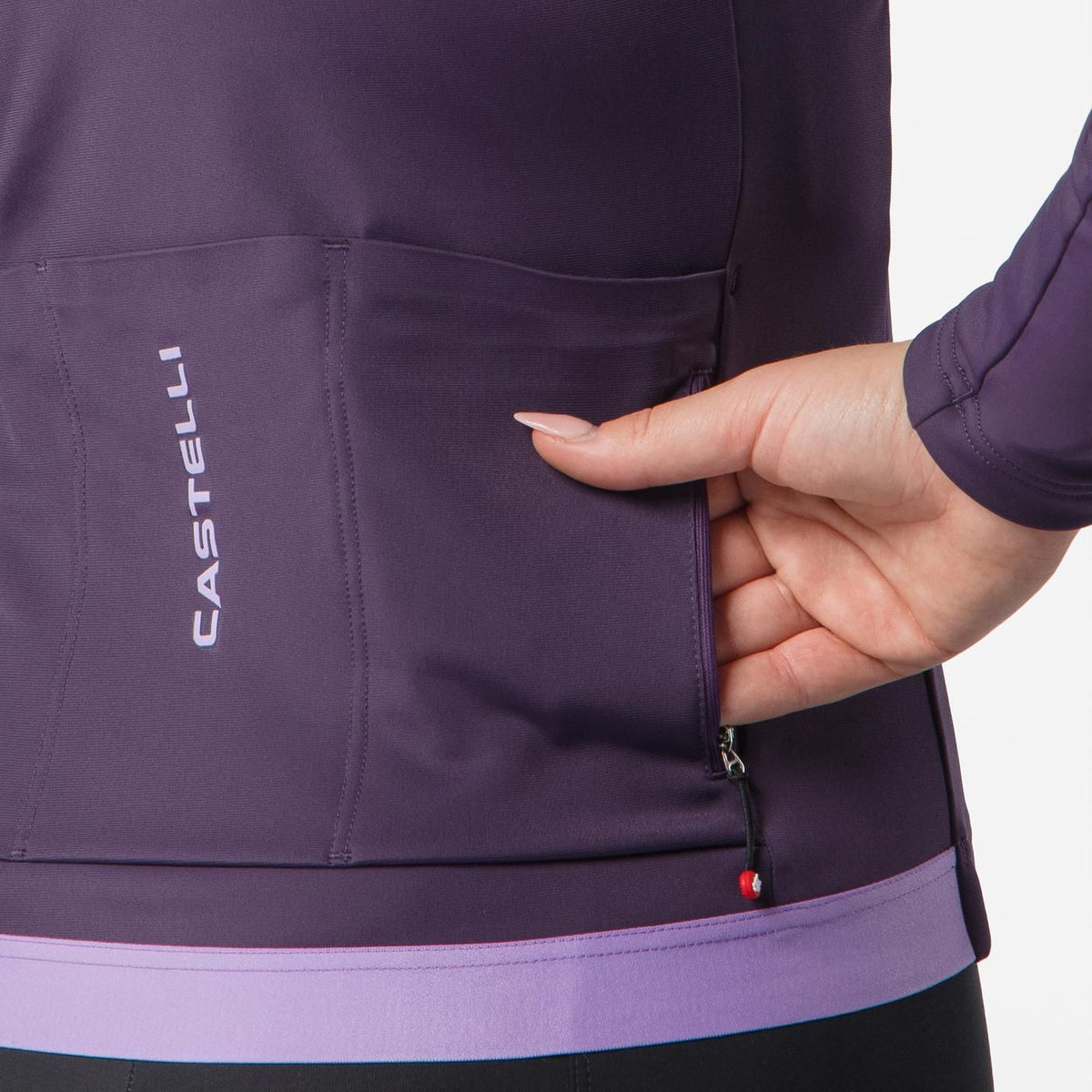 CASTELLI ESPRESSO THERMAL 2 langærmet cykeltrøje til kvinder i lilla