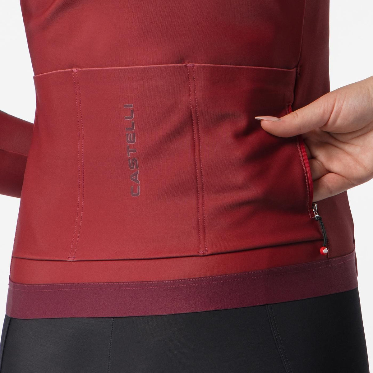 CASTELLI ESPRESSO THERMAL 2 langærmet cykeltrøje til kvinder i bordeaux